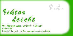 viktor leicht business card